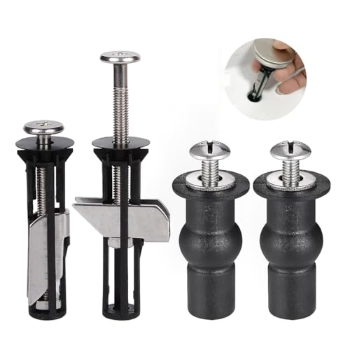 MUU Universal-Toilettensitz-Schraubensatz, Edelstahl, 6 Stück, Schrauben und Muttern, 14 mm, Sechskant, 2,83 Zoll lang, 0,7 Zoll im Durchmesser, 1/4-20 Gewinde, sicher und langlebig von MUU