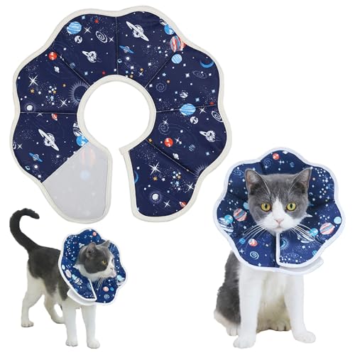 Genesungshalsband für Katzen, um das Lecken nach Operationen zu stoppen, verstellbares konisches Halsband, weich und faltbar, Halsumfang 19-25 cm, elisabethanisches Halsband für Katzen, Kätzchen Genesungshalsband für Katzen, um das Lecken nach Operationen zu stoppen, verstellbares konisches Halsband, weich und faltbar, Halsumfang 19-25 cm, elisabethanisches Halsband für Katzen, Kätzchen von MUU