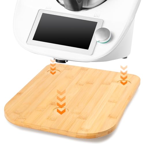 MUUKAIII Gleitbrett für Thermomix TM6 TM5, Schnelles Bewegen Rollbrett für Thermomix Vorwerk Küchenmaschine TM6 TM5 Zubehör Unterlage Brett, Gleitbrett aus Bambus Holz von MUUKAIII