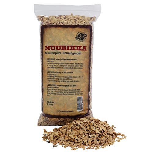 MUURIKKA Räucherchips aus finnischer Erle, 2L Räucherspäne für Smoker & Räucherofen von MUURIKKA