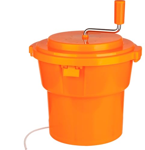 MUVELL Salatschleuder | 10 Liter | Gesamtmaße: Ø 40 cm - Höhe: 47 cm | abgedichtete Antriebswelle & Bremshebel | Farbe: Orange | Salattrockner, Salat Spinner, für Gastronomie, Imbiss & Kantine MUVELL Salatschleuder | 10 Liter | Gesamtmaße: Ø 40 cm - Höhe: 47 cm | abgedichtete Antriebswelle & Bremshebel | Farbe: Orange | Salattrockner, Salat Spinner, für Gastronomie, Imbiss & Kantine von MUVELL