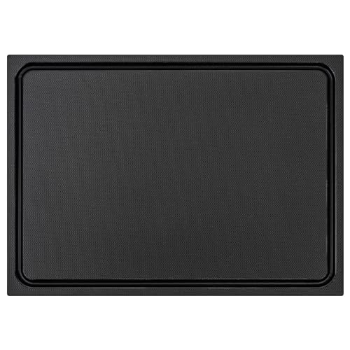 Muvell stabiles Schneidebrett Kunststoff | Schwarz, 45x30x2 cm | Spülmaschinenfest, EXTRA dick, messerschonend | Farben & Größen auswählbar | BBQ & Bar Küchenbrett | Schneidbrett mit Saftrille von MUVELL