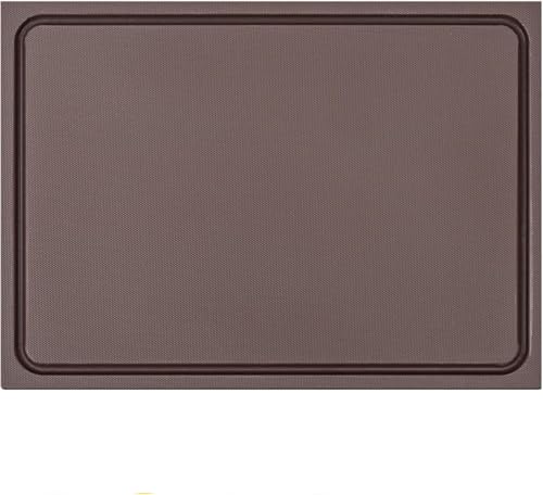 Muvell stabiles Schneidebrett Kunststoff | Braun 35x25x2 cm | Spülmaschinenfest, EXTRA dick, messerschonend Farben & Größen auswählbar HACCP gekochtes Fleisch Küchenbrett | Schneidbrett mit Saftrille von MUVELL