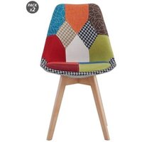 2er-Pack Stühle design d400 - Patchworkstoff - Muvip von MUVIP