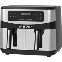 Doppel-Heißluftfritteuse 9 Liter 2600w Touchscreen - 12 Programme de- Kochen - Farbe grau - Muvip von MUVIP