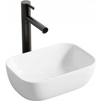 Aufsatzwaschbecken aus Keramik, weiß, rechteckig, glänzend, 37 x 25,5 cm Aufsatzwaschbecken aus Keramik, weiß, rechteckig, glänzend, 37 x 25,5 cm von MUVU