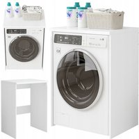 Badezimmerschrank über Waschmaschine und Trockner, Säule, Regal, Einbau für Haushaltsgeräte, weiß, 64 cm Badezimmerschrank über Waschmaschine und Trockner, Säule, Regal, Einbau für Haushaltsgeräte, weiß, 64 cm von MUVU