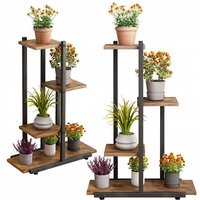 Blumenständer Pflanzenständer Blumentöpfe Rustikales Regal Holzregale Blumenständer Pflanzenständer Blumentöpfe Rustikales Regal Holzregale von MUVU