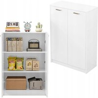 Büroschrank mit 2 Türen und Regalen, Standschrank, weiß, Loft, 108 cm Büroschrank mit 2 Türen und Regalen, Standschrank, weiß, Loft, 108 cm von MUVU