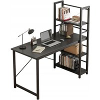 Computertisch Loft schwarz industriell mit Regal und Regalböden 120 cm von MUVU