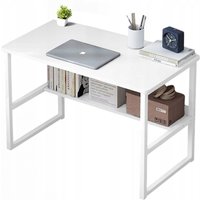 Computertisch Loft weiß Jugendtisch mit Regal modern 100 cm von MUVU