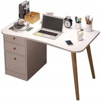 Computertisch für zu Hause oder Büro, weiße Schubladen, Tisch 100 cm, skandinavisch von MUVU