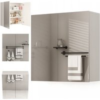Hängender Badezimmerschrank mit Spiegel über dem Waschbecken, 2 Türen, weiß, modern Hängender Badezimmerschrank mit Spiegel über dem Waschbecken, 2 Türen, weiß, modern von MUVU
