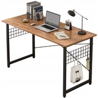 Industrieller Loft-Computertisch für Schulen, rustikales Braun, mit Haken Industrieller Loft-Computertisch für Schulen, rustikales Braun, mit Haken von MUVU