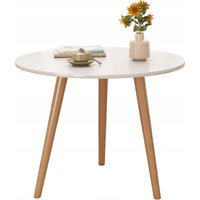 Kleiner runder Couchtisch aus Holz im skandinavischen Stil, Bank, Tisch für das Wohnzimmer Kleiner runder Couchtisch aus Holz im skandinavischen Stil, Bank, Tisch für das Wohnzimmer von MUVU