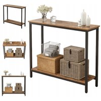 Konsole Tisch Regal mit Ablage Loft Industrial Rustikal Braun Schrank 100 cm von MUVU