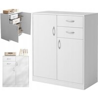 Moderne Kommode mit Schubladen und Regalen Loft weiß Regal Schrank Tür 74 cm von MUVU