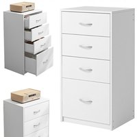 Modernes Regal mit 4 Schubladen Loft weiße Kommode Büroschrank groß 85 cm Modernes Regal mit 4 Schubladen Loft weiße Kommode Büroschrank groß 85 cm von MUVU