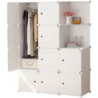 Modularer Kleiderschrank für Kleidung, weiß, Regale, Kleiderstange, geräumig, groß, XXL Modularer Kleiderschrank für Kleidung, weiß, Regale, Kleiderstange, geräumig, groß, XXL von MUVU