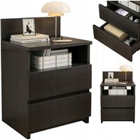 Nachttisch Schlafzimmerkommode 2 Schubladen schwarz Loft modern 40 cm Nachttisch Schlafzimmerkommode 2 Schubladen schwarz Loft modern 40 cm von MUVU
