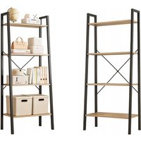 Rustikales Bücherregal im Loft-Stil, dunkelbraun, 4 Regalböden Rustikales Bücherregal im Loft-Stil, dunkelbraun, 4 Regalböden von MUVU