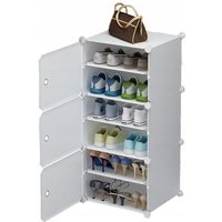 Schuhschrank, modularer Kleiderschrank, weiße Garderobe, geschlossenes Regal von MUVU