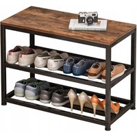 Schuhschrank mit Sitzfläche, großes Regal im Industrial-Loft-Stil, Retro-Holz, 62 cm Schuhschrank mit Sitzfläche, großes Regal im Industrial-Loft-Stil, Retro-Holz, 62 cm von MUVU