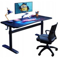 Verstellbarer Kinderschreibtisch für Gaming-Computer, Loft-Tisch, schwarz, 100 cm Verstellbarer Kinderschreibtisch für Gaming-Computer, Loft-Tisch, schwarz, 100 cm von MUVU