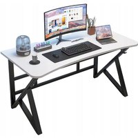 Weißer, moderner Gaming-Computertisch für Gamer, Loft, groß, 120 cm von MUVU