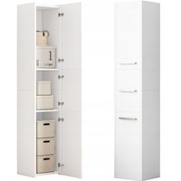 Weißes, modernes, hohes Regal mit 3 Türen, 170 cm, abschließbarer Schrank Weißes, modernes, hohes Regal mit 3 Türen, 170 cm, abschließbarer Schrank von MUVU