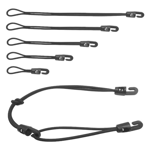 MUWINC Gummizugband - 20 Stück Gummispanner Mit Haken, 5 Größen (10-30cm), Spanngurte Aus Latex Für Camping, Plane & Transport (Schwarze) von MUWINC