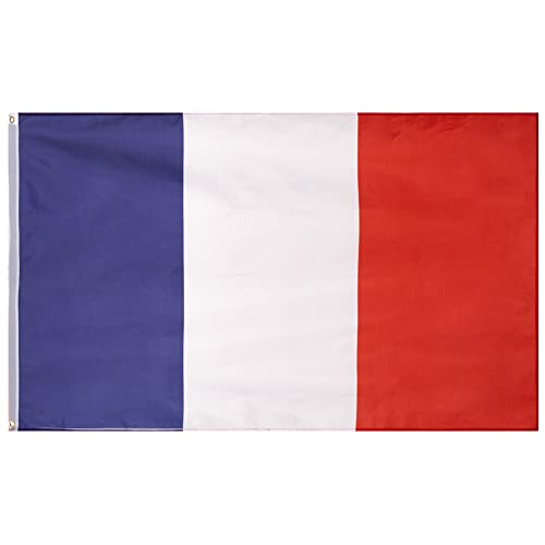 MUWO Flagge Nations Together 90 x 150 cm Nationalmanschaften, doppelseitige Gartenflagge, wetterfeste Fanflagge, Fußballflagge Polyester Länderfagge Deutschland mit Ösen (Frankreich) von MUWO