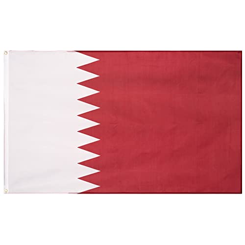 MUWO Flagge Nations Together 90 x 150 cm Nationalmanschaften, doppelseitige Gartenflagge, wetterfeste Fanflagge, Fußballflagge Polyester Länderfagge Deutschland mit Ösen (Katar) von MUWO
