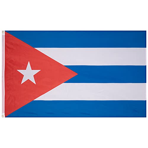 MUWO Flagge Nations Together 90 x 150 cm Nationalmanschaften, doppelseitige Gartenflagge, wetterfeste Fanflagge, Fußballflagge Polyester Länderfagge Deutschland mit Ösen (Kuba) von MUWO