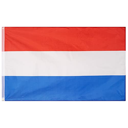 MUWO Flagge Nations Together 90 x 150 cm Nationalmanschaften, doppelseitige Gartenflagge, wetterfeste Fanflagge, Fußballflagge Polyester Länderfagge Deutschland mit Ösen (Niederlande) von MUWO