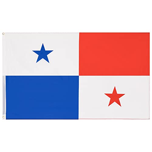 MUWO Flagge Nations Together 90 x 150 cm Nationalmanschaften, doppelseitige Gartenflagge, wetterfeste Fanflagge, Fußballflagge Polyester Länderfagge Deutschland mit Ösen (Panama) von MUWO