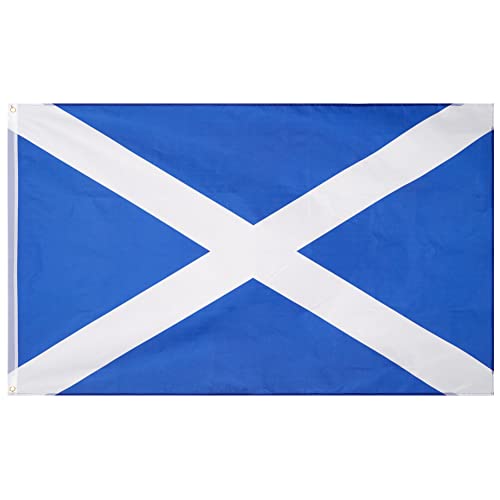 MUWO Flagge Nations Together 90 x 150 cm Nationalmanschaften, doppelseitige Gartenflagge, wetterfeste Fanflagge, Fußballflagge Polyester Länderfagge Deutschland mit Ösen (Schottland) von MUWO