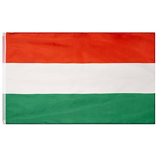 MUWO Flagge Nations Together 90 x 150 cm Nationalmanschaften, doppelseitige Gartenflagge, wetterfeste Fanflagge, Fußballflagge Polyester Länderfagge Deutschland mit Ösen (Ungarn) von MUWO