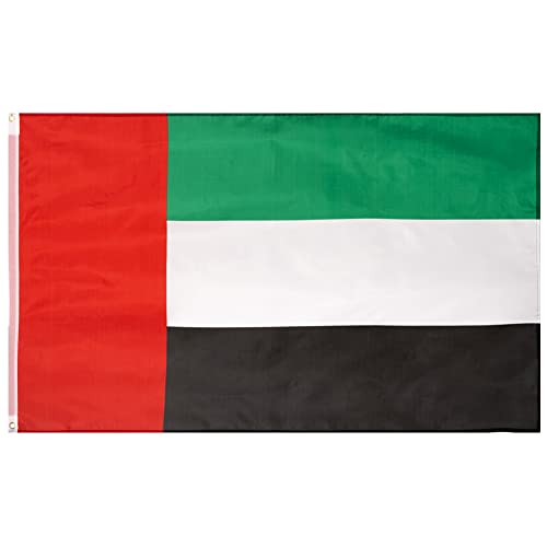 MUWO Flagge Nations Together 90 x 150 cm Nationalmanschaften, doppelseitige Gartenflagge, wetterfeste Fanflagge, Fußballflagge Polyester Länderfagge Deutschland mit Ösen (Vereinigte Arabische Emirate) von MUWO