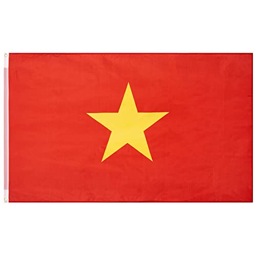 MUWO Flagge Nations Together 90 x 150 cm Nationalmanschaften, doppelseitige Gartenflagge, wetterfeste Fanflagge, Fußballflagge Polyester Länderfagge Deutschland mit Ösen (Vietnam) von MUWO