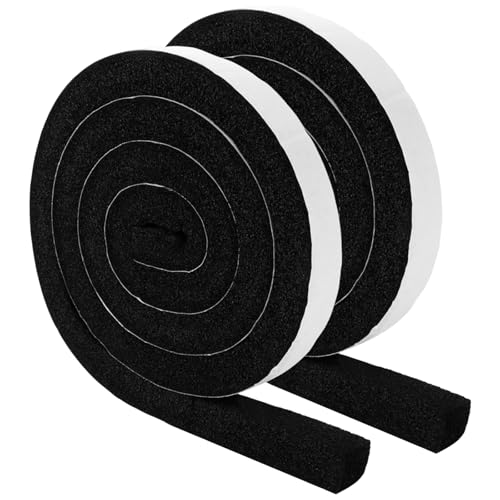 MUXHEL 2er-Set 2m Moosgummi Selbstklebend, 25mm(B) x25mm(D), dichtband fenster, moosgummi dichtung, Dichtungsband Selbstklebend, Schaumstoff Klebeband für Fenster, Schaumstoffstreifen von MUXHEL