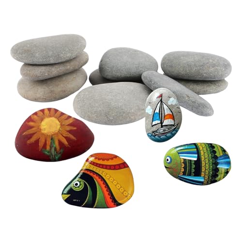 MUXHEL 30 Stück Flache Steine zum Bemalen, 5-8cm Glatte Kieselsteine zum Basteln, Flache Kieselsteine Naturkiesel, handverlesene Naturstein Aquarium Deko-Steine für Handwerk Malerei Kreative Kunst MUXHEL 30 Stück Flache Steine zum Bemalen, 5-8cm Glatte Kieselsteine zum Basteln, Flache Kieselsteine Naturkiesel, handverlesene Naturstein Aquarium Deko-Steine für Handwerk Malerei Kreative Kunst von MUXHEL
