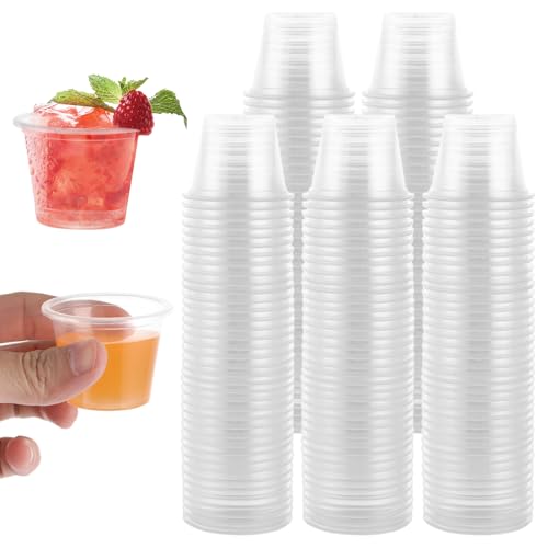 MUXHEL 500er-Set Schnapsgläser Plastik, 40ml / 4cl Shotgläser, Plastikbecher Schnapsbecher, Wiederverwendbarer Plastikbechers, Shot Becher Plastik, Trinkbecher Transparent, Partybecher von MUXHEL