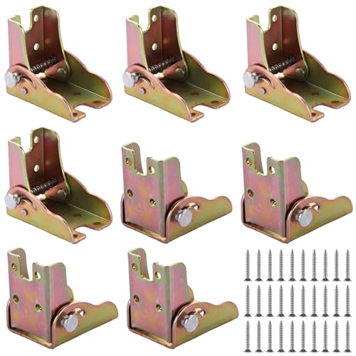 MUXHEL 8 Stück Tischbeine Klappscharnier 0-90 Grad, Klappscharnier Tischbeine, klappscharnier mit arretierung, Selbstverriegelung Klapphalterungen, für Tisch Bett Schrankscharnier von MUXHEL