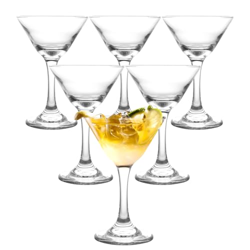 MUXHEL Martini Gläser 6er-Set, 120ml Martinigläser, martini glas, Cosmopolitan Gläser, Martini Glasses Set, Party Trinkgläser, für Zuhause, Partys & Co von MUXHEL