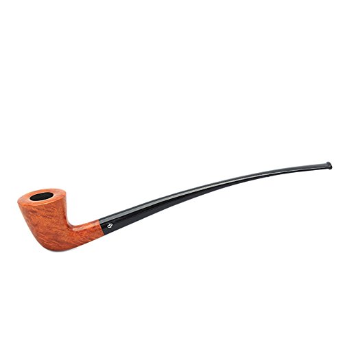 NewBee Churchwarden Tabakpfeife aus Holz mit langem gebogenem Stiel, 9 mm Kohlefilter NewBee Churchwarden Tabakpfeife aus Holz mit langem gebogenem Stiel, 9 mm Kohlefilter von MUXIANG