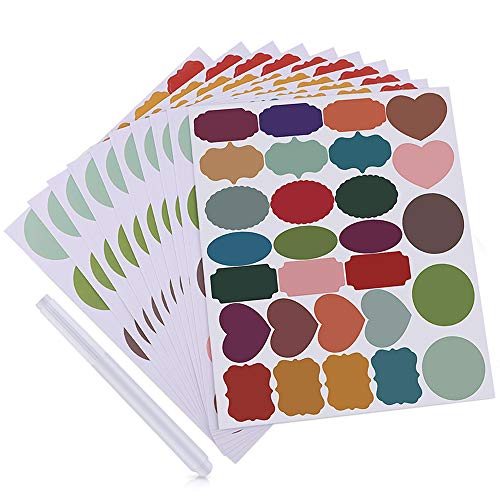 MUXItrade 280x Tafeletiketten selbstklebend mit 1x löschbar Kreidemarker Bunt Etiketten Partner für Küchen Gewürzgläser wiederverwendbar wasserdicht Tafelaufkleber Tafelfolie Sticker von MUXItrade