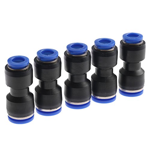 MUXSAM 5pcs Schlauchverbinder Pneumatische Fittings Push in Fitting Steckverbinder für Luft Wsser Schlauchanschluss Durchmesser 10cm，8cm von MUXSAM
