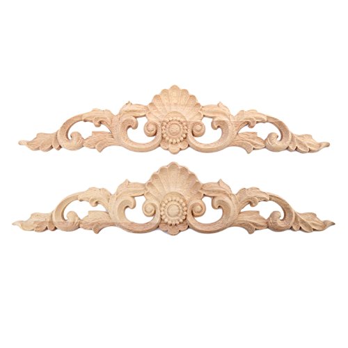 MUXSAM 2pcs 30 * 6.5cm Holz Skulptur Lang Corner Flourish Applique Möbel Tür Deko Europäischer Stil für Möbel Holzschnitzerei Applique Ornament Holz Möbel MUXSAM 2pcs 30 * 6.5cm Holz Skulptur Lang Corner Flourish Applique Möbel Tür Deko Europäischer Stil für Möbel Holzschnitzerei Applique Ornament Holz Möbel von MUXSAM
