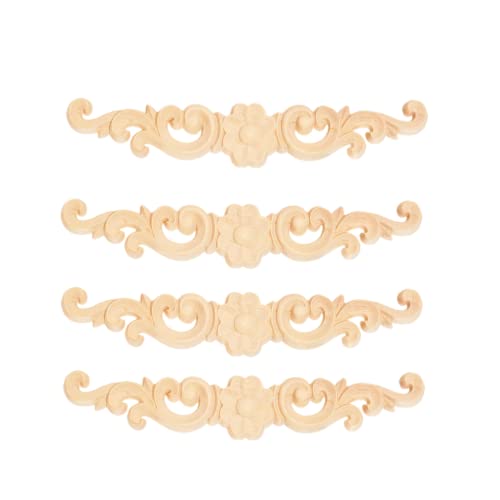 MUXSAM 4pcs 16 * 3cm Holz Skulptur Lang Corner Flourish Applique Blumenmuster Möbel Deko Europäischer Stil MUXSAM 4pcs 16 * 3cm Holz Skulptur Lang Corner Flourish Applique Blumenmuster Möbel Deko Europäischer Stil von MUXSAM